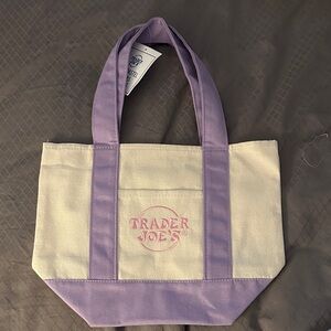 Trader Joe’s Mini Tote Lavender-Canvas Tote Bag